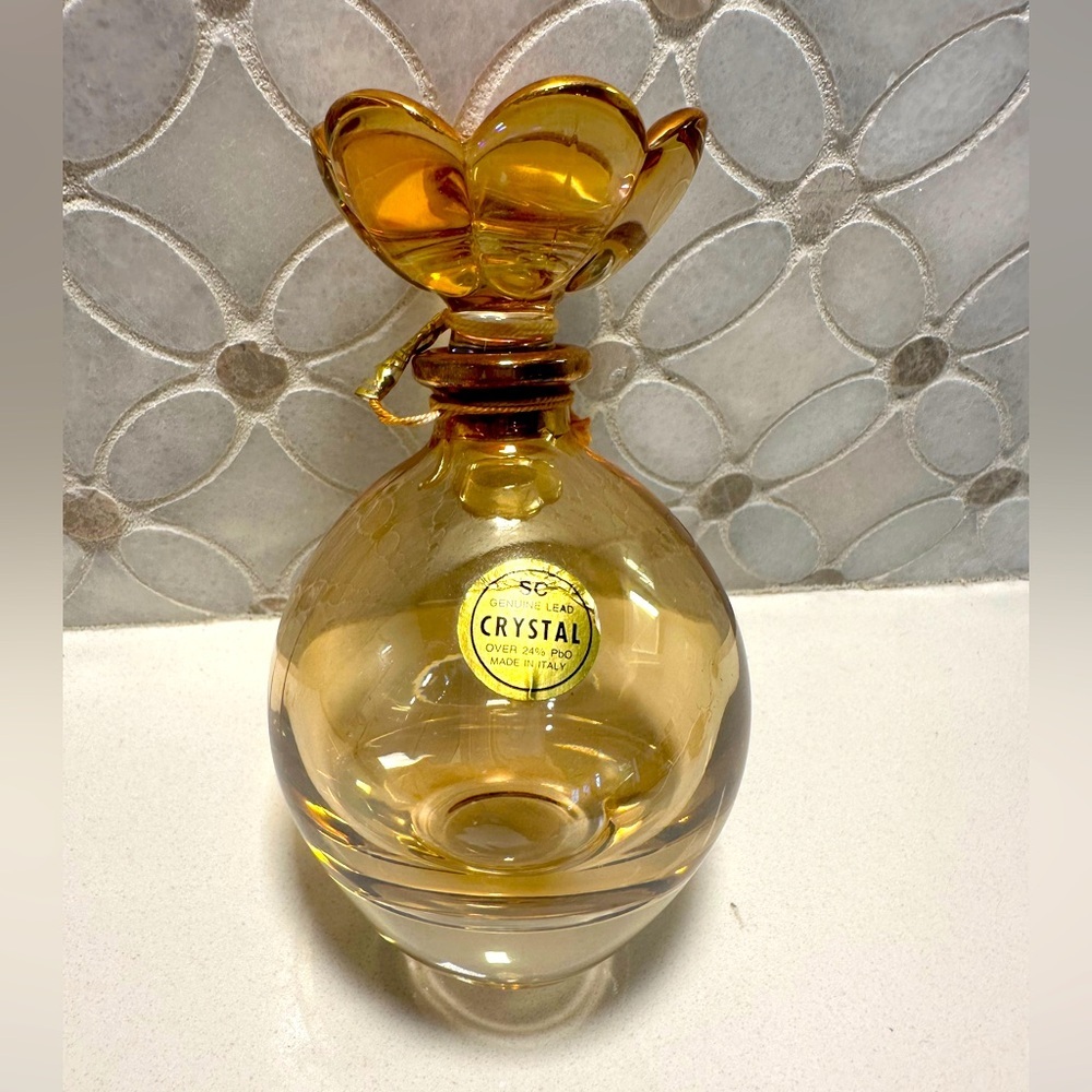 SC Genuine Lead Crystal Perfume Bottle - Rose Gold